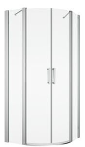RONAL DIVERA D22ERB sprchový kút 80x100 cm, R550, krídlové dvere, aluchróm/číre sklo