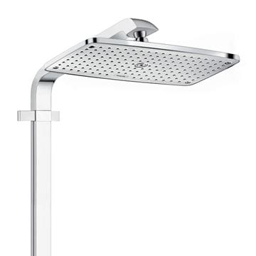 HANSGROHE RAINDANCE E SHOWERPIPE 360 sprchový set s termostatickou batériou, horná sprcha, ručná sprcha s 3 prúdmi, tyč, hadica, biela/chróm 27288400 Obrázek - fotka