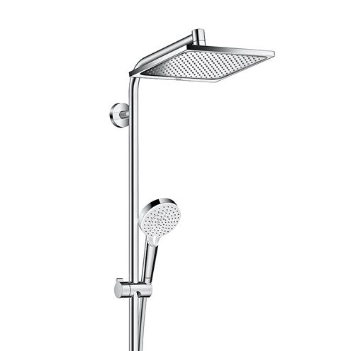 HANSGROHE CROMETTA E SHOWERPIPE 240 vaňová termostatická batéria, s hlavovou a ručnou sprchou, chróm 27298000 Obrázek - fotka