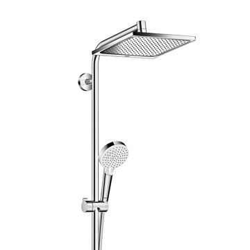 HANSGROHE CROMETTA E SHOWERPIPE 240 vaňová termostatická batéria, s hlavovou a ručnou sprchou, chróm 27298000 Obrázek - fotka