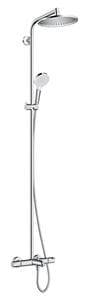 HANSGROHE CROMETTA S SHOWERPIPE 240 vaňová termostatická batéria, s hlavovou a ručnou sprchou, chróm