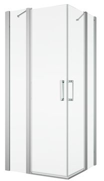 RONAL DIVERA D22DE2B sprchový kút 90x100 cm, rohový vstup, krídlové dvere, aluchróm/číre sklo