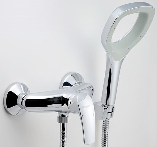 NOVASERVIS METALIA ECO+ sprchový set s batériou, ručná sprcha, hadica, držiak, chróm 57060,0E Obrázek - fotka