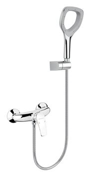 NOVASERVIS METALIA ECO+ sprchový set s batériou, ručná sprcha, hadica, držiak, chróm