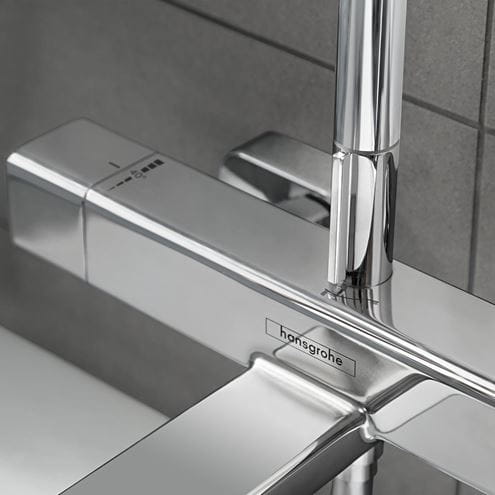 HANSGROHE CROMA E SHOWERPIPE 280 vaňová termostatická batéria, s hornou a ručnou sprchou s 3 prúdmi, chróm 27687000 Obrázek - fotka