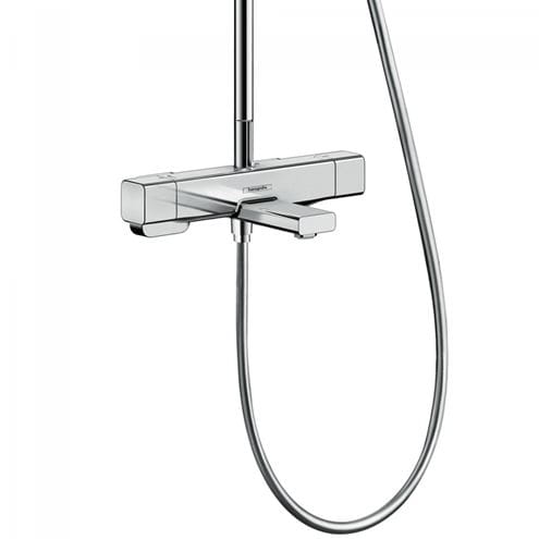 HANSGROHE CROMA E SHOWERPIPE 280 vaňová termostatická batéria, s hornou a ručnou sprchou s 3 prúdmi, chróm 27687000 Obrázek - fotka