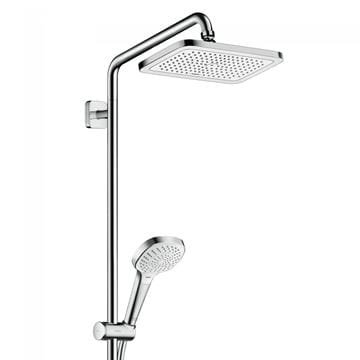 HANSGROHE CROMA E SHOWERPIPE 280 vaňová termostatická batéria, s hornou a ručnou sprchou s 3 prúdmi, chróm 27687000 Obrázek - fotka