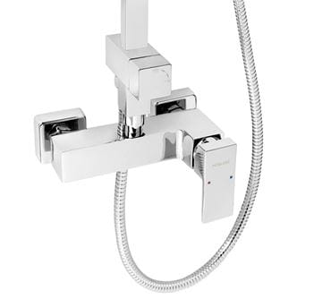 NOVASERVIS NOBLESS EDGE sprchový set s batériou, horná sprcha, ručná sprcha s 3 prúdmi, teleskopická tyč, hadica, chróm SET069/36,0 Obrázek - fotka