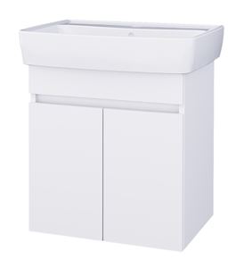 CONCEPT 50 skrinka pod umývadlo 52x39, 2x55 cm, 2 dvierka, lesklá biela