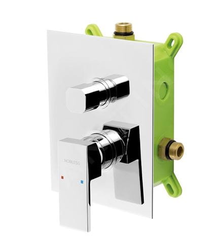 NOVASERVIS NOBLESS EDGE sprchový set s podomietkovou batériou, horná sprcha, ručná sprcha s 3 prúdmi, hadica, držiak, Eco, chróm SADA36051R,0 Obrázek - fotka