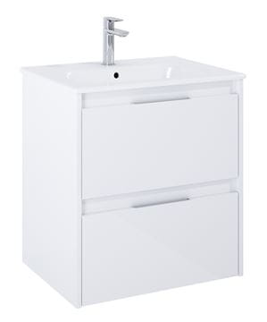 ROCA ALPINE skrinka pod umývadlo 58,5x59x45,2 cm, 2 zásuvky, lesklá biela