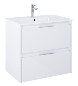 ROCA ALPINE skrinka pod umývadlo 68,5x59x45,2 cm, 2 zásuvky, lesklá biela