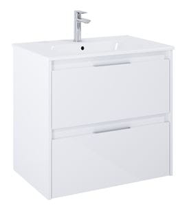 ROCA ALPINE skrinka pod umývadlo 68,5x59x45,2 cm, 2 zásuvky, lesklá biela