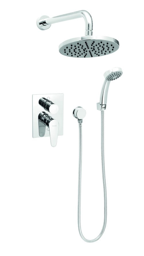 NOVASERVIS TITANIA FRESH sprchový set s podomietkovou batériou, horná sprcha, ručná sprcha, hadica, držiak, chróm