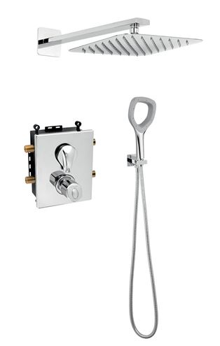 NOVASERVIS METALIA ECO+ sprchový set s termostatickou podomietkovou batériou, horná sprcha, ručná sprcha, hadica, držiak, chróm SADAECO52RT Obrázek - Hlavní obrázek