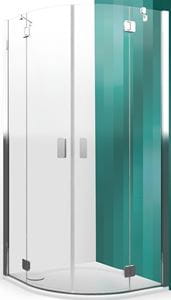 ROTH HITECH LINE HBR2/900 sprchový kút 900x2000mm štvrťkruhový, s dvojkrídlovými otváracími dverami, bezrámový, brillant premium/transparent
