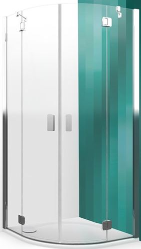 ROTH HITECH LINE HBR2/900 sprchový kút 900x2000mm štvrťkruhový, s dvojkrídlovými otváracími dverami, bezrámový, brillant premium/transparent 283-9000000-06-02 Obrázek - Hlavní obrázek