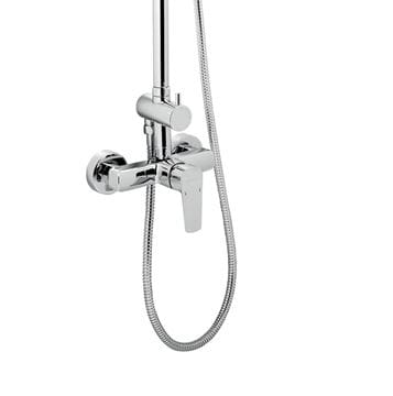 NOVASERVIS METALIA 58 sprchový set s batériou, horná sprcha, ručná sprcha s 3 prúdmi, teleskopická tyč, hadica, Eco, chróm SET071/58,0 Obrázek - fotka