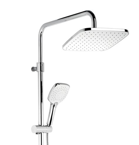 NOVASERVIS METALIA 58 sprchový set s batériou, horná sprcha, ručná sprcha s 3 prúdmi, teleskopická tyč, hadica, Eco, chróm SET071/58,0 Obrázek - fotka