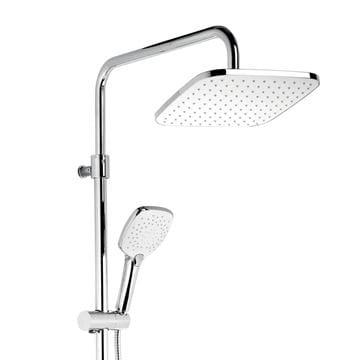 NOVASERVIS METALIA 58 sprchový set s batériou, horná sprcha, ručná sprcha s 3 prúdmi, teleskopická tyč, hadica, Eco, chróm SET071/58,0 Obrázek - fotka