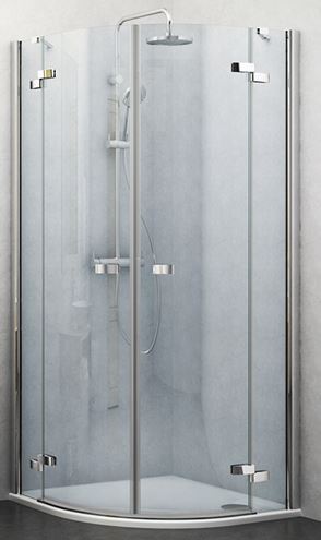 ROTH ELEGANT LINE GR2/900 sprchový kút 90x90 cm, R550, krídlové dvere, brillant/sklo transparent 131-9000000-00-02 Obrázek - Hlavní obrázek