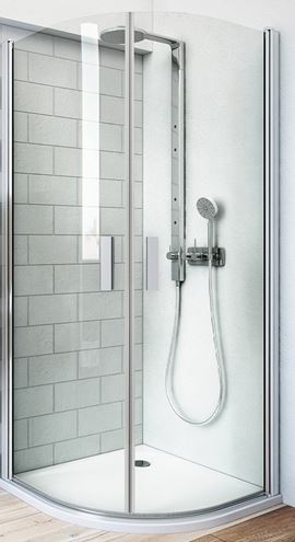 ROTH TOWER LINE TR1/900 sprchový kút 90x90 cm, R550, krídlové dvere, brillant/sklo transparent 722-9000000-00-02 Obrázek - Hlavní obrázek