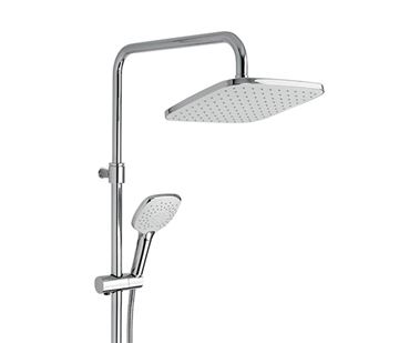 NOVASERVIS METALIA 58 sprchový set s termostatickou batériou, horná sprcha, ručná sprcha s 3 prúdmi, teleskopická tyč, hadica, Eco, chróm SET071/TER,0 Obrázek - fotka