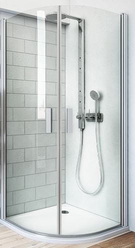 ROTH TOWER LINE TR1/1000 sprchový kút 100x100 cm, R550, krídlové dvere, striebro/sklo transparent 722-1000000-01-02 Obrázek - Hlavní obrázek