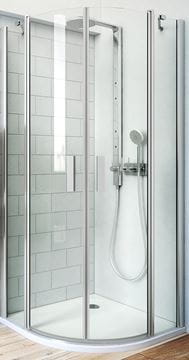 ROTH TOWER LINE TR2/800 sprchový kút 80x80 cm, R550, krídlové dvere, striebro/sklo transparent