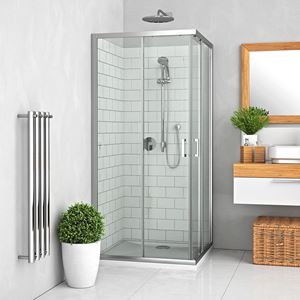 ROTH LEGA LINE LLS2 sprchový kút 100x80 cm, rohový vstup, posuvné dvere, brillant/sklo transparent