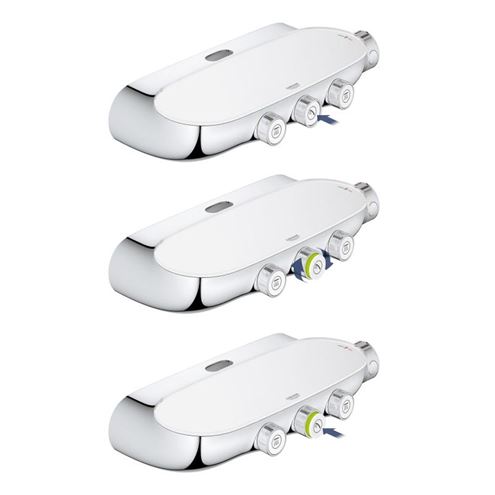 GROHE RAINSHOWER SMARTCONTROL DUO 360 sprchový set s termostatickou batériou, horná sprcha, ručná sprcha s 2 prúdmi, tyč, hadica, chróm 26250000 Obrázek - fotka