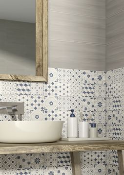 MARAZZI PAINT dekor 20x50 cm, mat, bianco/grigio/blu MMTU Obrázek - fotka