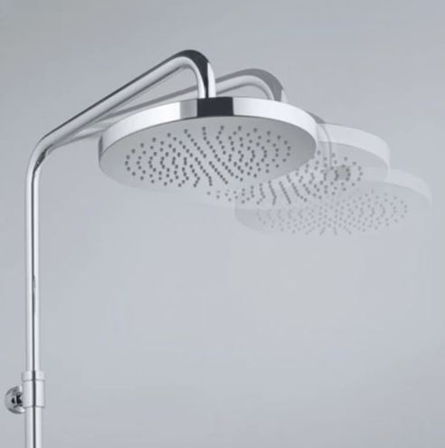 KLUDI A-QA DUAL SHOWER SYSTEM sprchový set s termostatickou batériou, hlavová sprcha, ručná sprcha s 3 prúdmi, teleskopická tyč, hadica, chróm 6609505-00 Obrázek - fotka