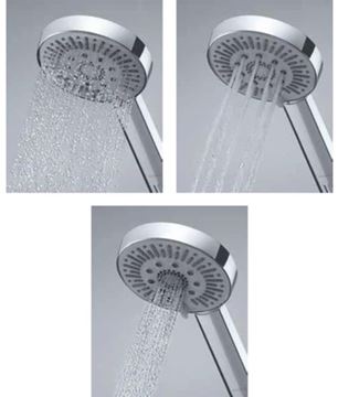KLUDI A-QA DUAL SHOWER SYSTEM sprchový set s termostatickou batériou, hlavová sprcha, ručná sprcha s 3 prúdmi, teleskopická tyč, hadica, chróm 6609505-00 Obrázek - fotka