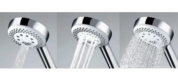 KLUDI LOGO DUAL SHOWER sprchový set s termostatickou batériou, horná sprcha, ručná sprcha s 3 prúdmi, teleskopická tyč, hadica, chróm 6808505-00 Obrázek - fotka