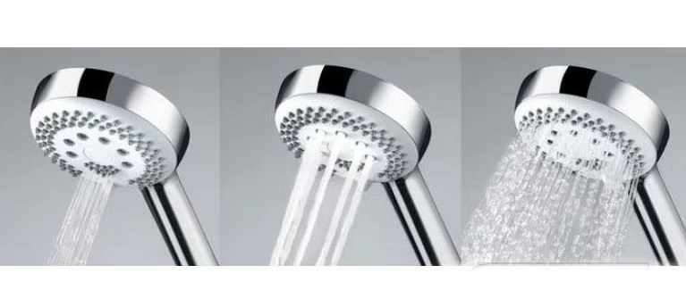 KLUDI LOGO DUAL SHOWER sprchový set s termostatickou batériou, horná sprcha, ručná sprcha s 3 prúdmi, teleskopická tyč, hadica, chróm 6808505-00 Obrázek - fotka
