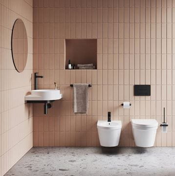 RAVAK 10° BLACK TD 410.20 WC kefa, nástenná, sklo, čierna X07P566 Obrázek - fotka