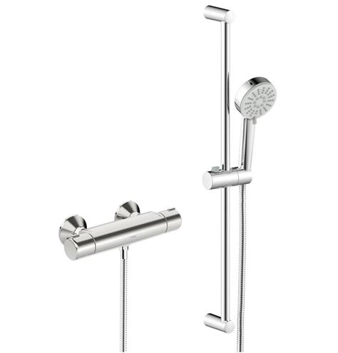 HANSA BASIC sprchový set s termostatickou batériou, ručná sprcha s 3 prúdmi, tyč, hadica, chróm 55150131 Obrázek - Hlavní obrázek