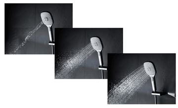 HANSA EMOTION sprchový set s termostatickou batériou, horná sprcha, ručná sprcha s 3 prúdmi, tyč, hadica, držiak, Wellfit, chróm / antracit 5865017284 Obrázek - fotka