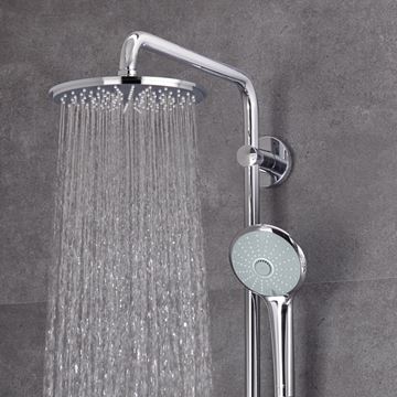 GROHE EUPHORIA SYSTEM 310 sprchový set s termostatickou batériou, horná sprcha, ručná sprcha s 3 prúdmi, tyč, hadica, chróm 26723000 Obrázek - fotka