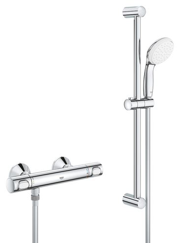 GROHE GROHTHERM 500 sprchový set s termostatickou batériou, ručná sprcha, tyč, hadica, chróm 34796000 Obrázek - Hlavní obrázek