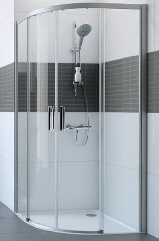 HÜPPE CLASSICS 2 EASY ENTRY B1/B2 sprchový kút 90x90 cm, R500, posuvné dvere, matná strieborná/číre sklo C25502.087.322 Obrázek - Hlavní obrázek
