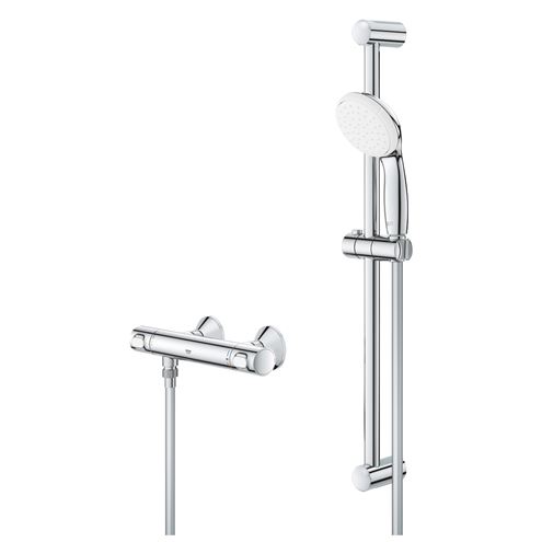 GROHE GROHTHERM 500 sprchový set s termostatickou batériou, ručná sprcha, tyč, hadica, chróm 34796001 Obrázek - fotka