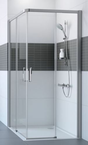 HÜPPE CLASSICS 2 EASY ENTRY sprchový kút 90x90 cm, rohový vstup, posuvné dvere, pololesklá strieborná/číre sklo C25002.069.322 Obrázek - Hlavní obrázek
