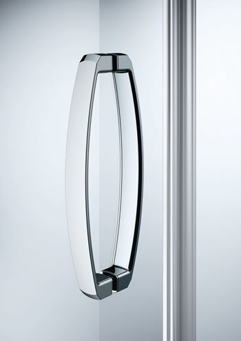 HÜPPE AURA ELEGANCE sprchový kút 100x100 cm, rohový vstup, posuvné dvere, lesklá strieborná/číre sklo 401310.092.322 Obrázek - fotka