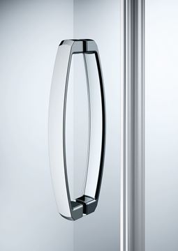 HÜPPE AURA ELEGANCE sprchový kút 90x90 cm, rohový vstup, posuvné dvere, lesklá strieborná/číre sklo 401302.092.322 Obrázek - fotka