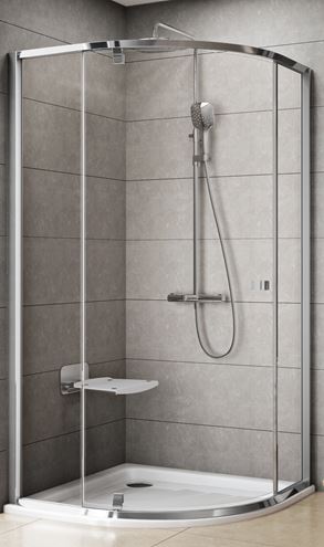RAVAK PIVOT PSKK3 100 sprchovací kút 100x100 cm, R500, pivotové dvere, chróm lesk / sklo transparent 376AAC00Z1 Obrázek - Hlavní obrázek