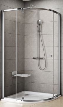 RAVAK PIVOT PSKK3 100 sprchovací kút 100x100 cm, R500, pivotové dvere, chróm lesk / sklo transparent