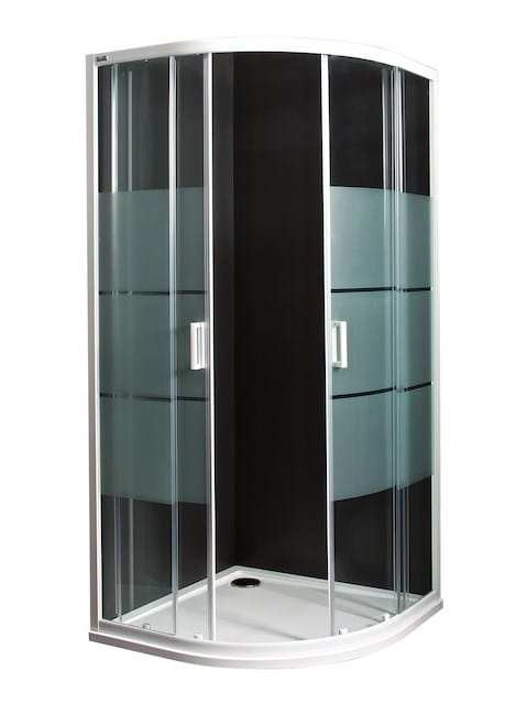 JIKA LYRA PLUS sprchovací kút 80x80 cm, R550, posuvné dvere, biela/sklo matné stripy