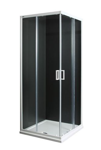 JIKA LYRA PLUS sprchovací kút 80x80 cm, rohový vstup, posuvné dvere, biela/sklo číre H2513810006681 Obrázek - Hlavní obrázek